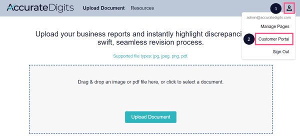 Nav to Customer Portal